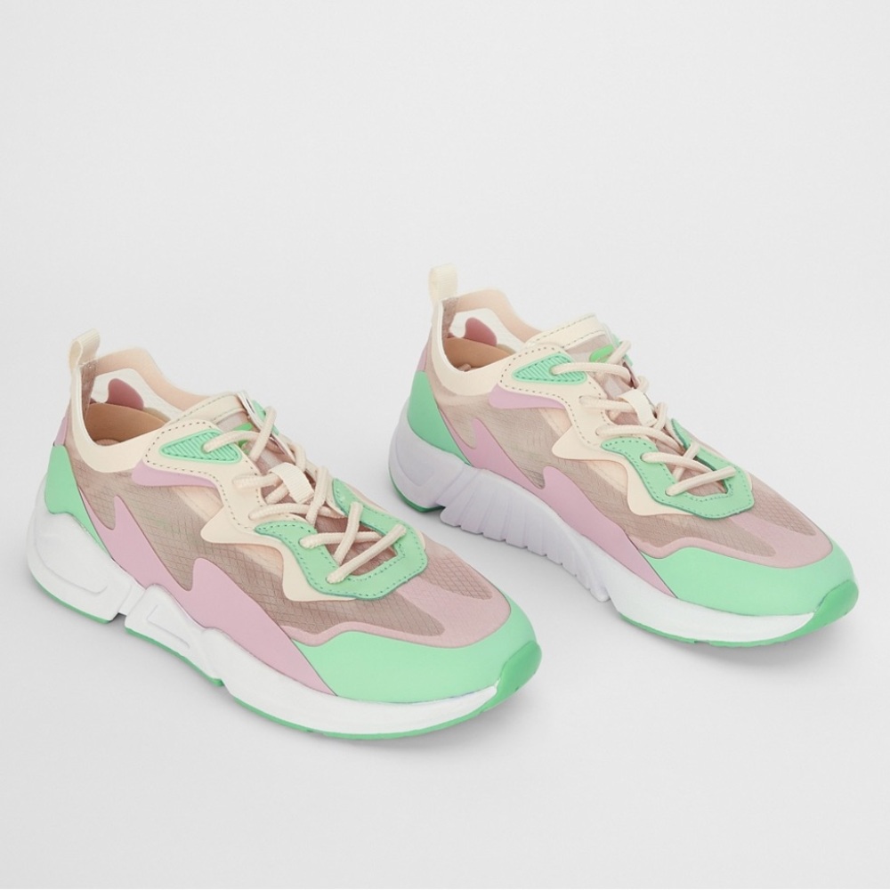 Fabletics Pastel Green and Pink Sneakers
